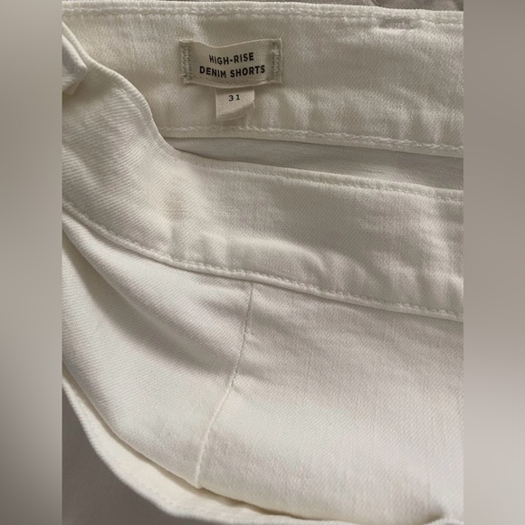 Madewell Womens White Light Wash High-Rise Denim Rolled Cuff Shorts Size 31 - Picture 5 of 13